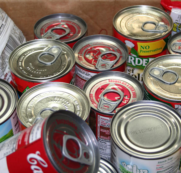 Cans for Food Drive